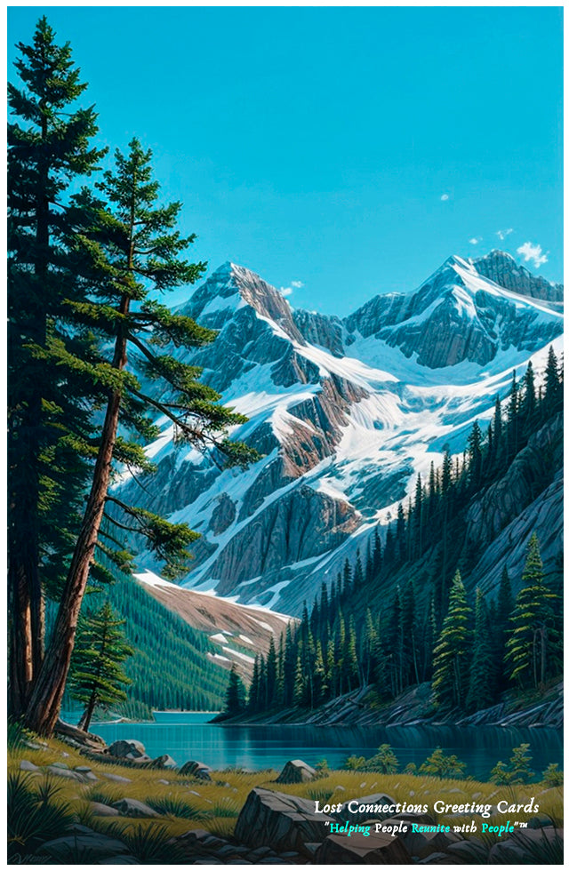 Greeting Card Illustration - Mountain Views